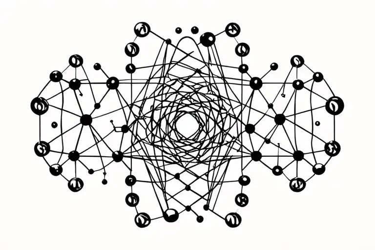 simple dmt molecule diagram transformed tattoo design idea