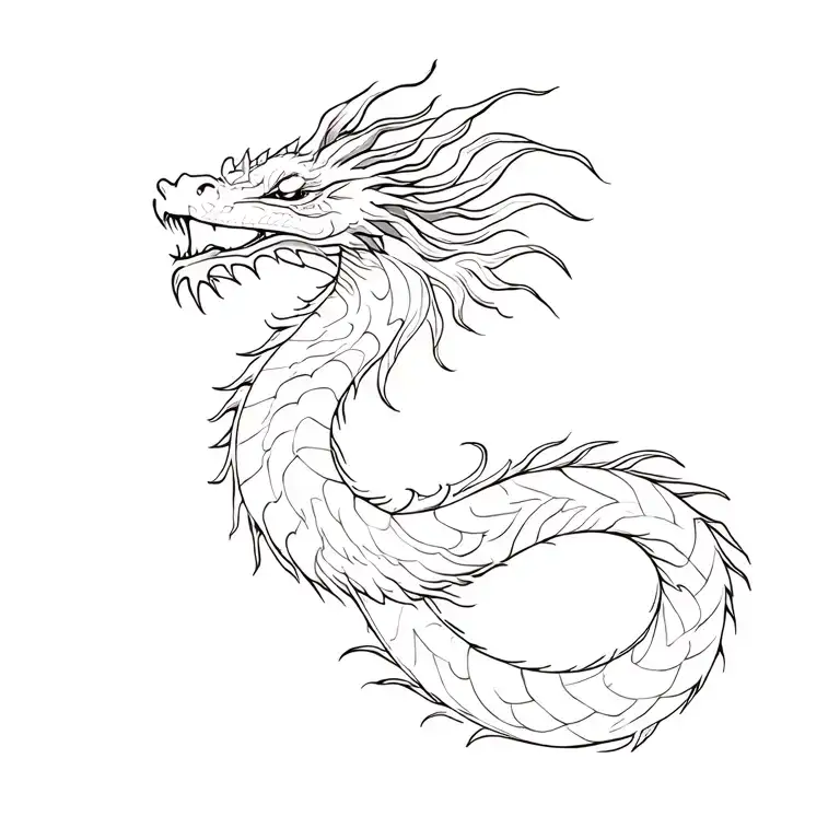Vietnamese dragon made tattoo design idea
