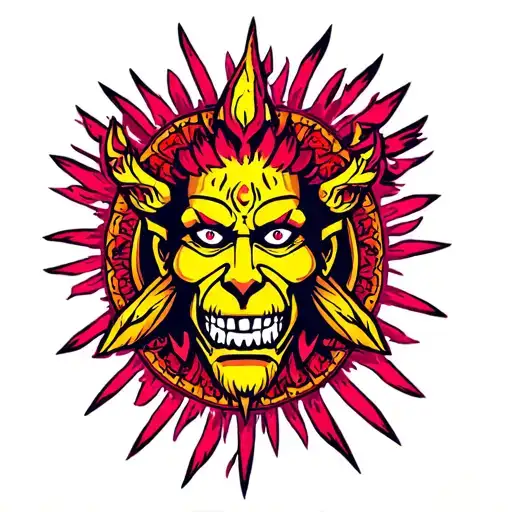 diablo huma god andean tattoo design idea