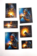 welder welding tattoo design idea