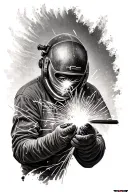 welder welding tattoo design idea