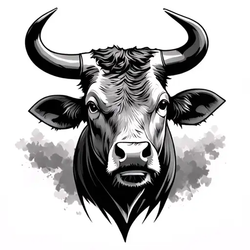 Ferdinand the bull head wink tattoo design idea