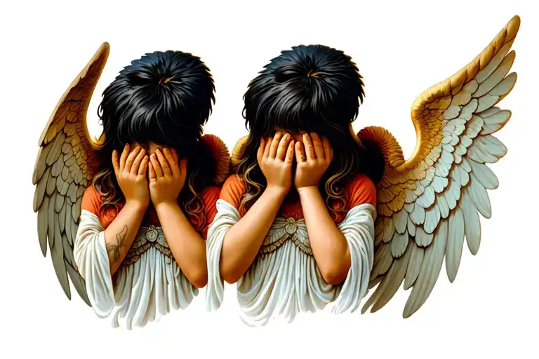 three angels see no evil speak no evil hear no evil see tattoo design idea