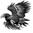 Tribal Eagle tattoo design idea