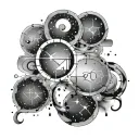 Zodiac Gemini constellation tattoo design idea