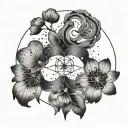 Zodiac Gemini constellation tattoo design idea