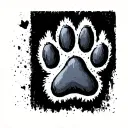 dog paw print tattoo design idea
