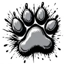 dog paw print tattoo design idea