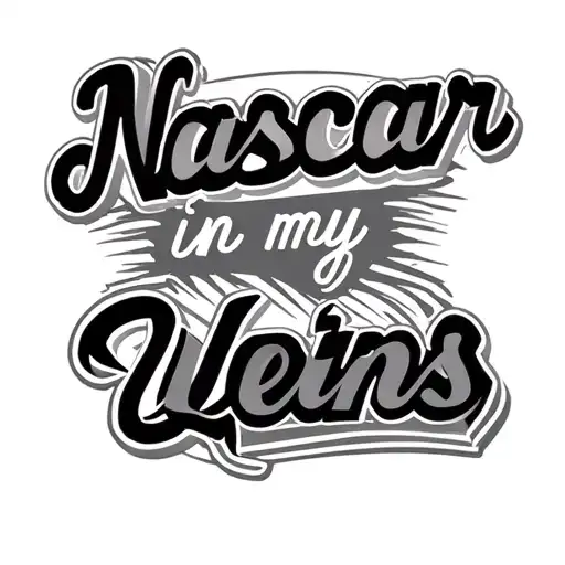"Nascar in my veins" Nascar tattoo design idea