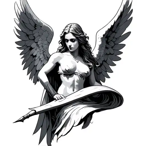 Protector Angel tattoo design idea