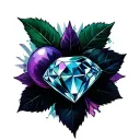 toxic and diamond  tattoo design idea