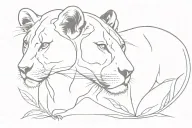lioness queen tattoo design idea