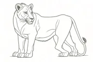 lioness queen tattoo design idea