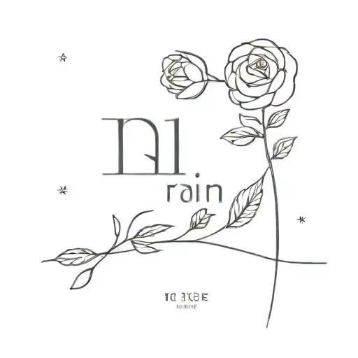 no rain no flowers 11:11 tattoo design idea