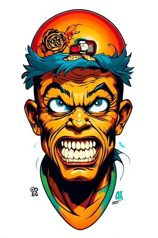 90's cartoons tattoo design idea