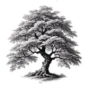 almond tree  tattoo design idea