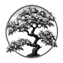 almond tree  tattoo design idea