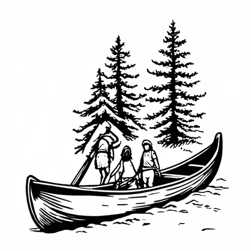 Yukon outdoors Algonquin park canoe Peru Amazon hike 2 daughters tattoo design idea
