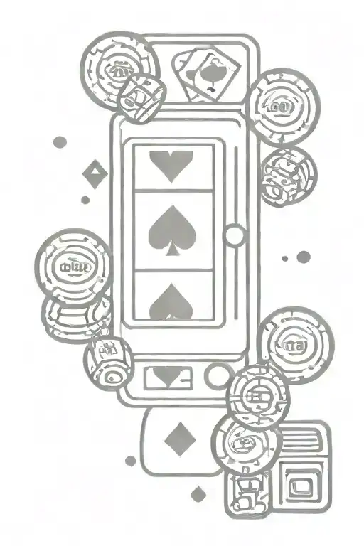 casino slot machine tattoo design idea