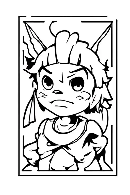 90's cartoon characters tattoo design idea