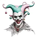 evil jester tattoo design idea