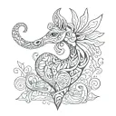 mexican heart Wright alebrijes tattoo design idea