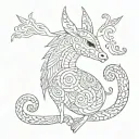 mexican heart Wright alebrijes tattoo design idea