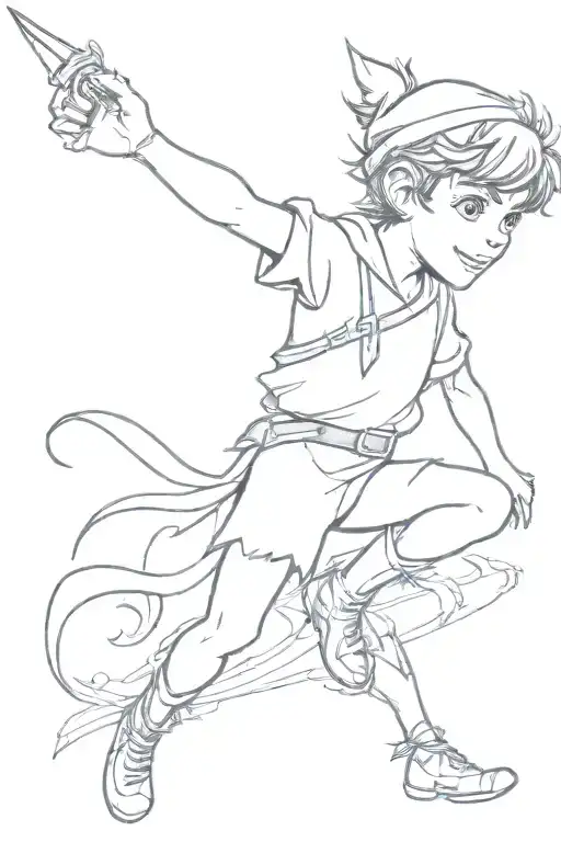 Peter Pan tattoo design idea