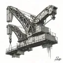 Construction Crane tattoo design idea