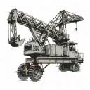 Construction Crane tattoo design idea