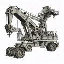 Construction Crane tattoo design idea