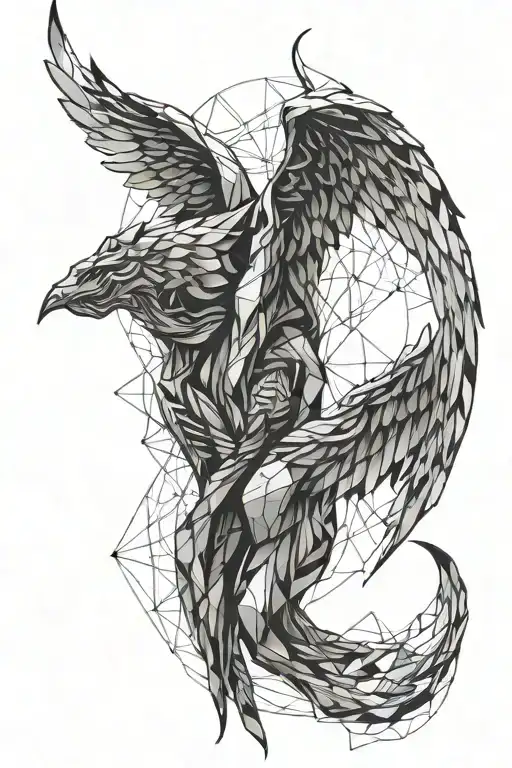 devil and angel wings tattoo design idea
