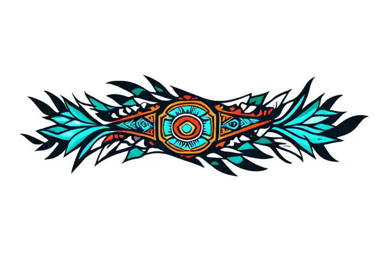 Aztec tribal tattoo design idea