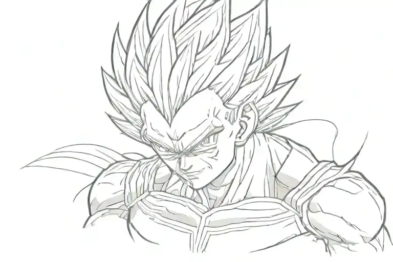 Vegeta ultra ego tattoo design idea