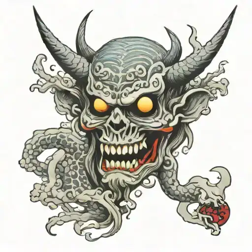 hell how scary tattoo design idea