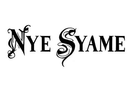 "NYYE SYAME" tattoo design idea