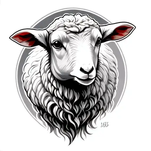 lamb coming tattoo design idea
