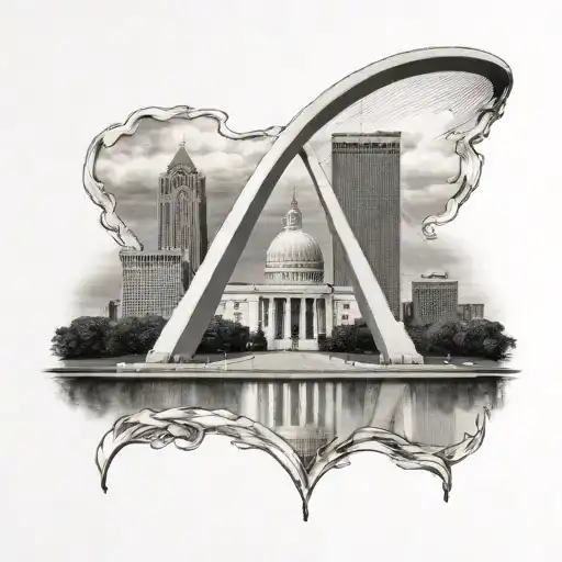 St. Louis arch tattoo design idea