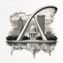 St. Louis arch tattoo design idea