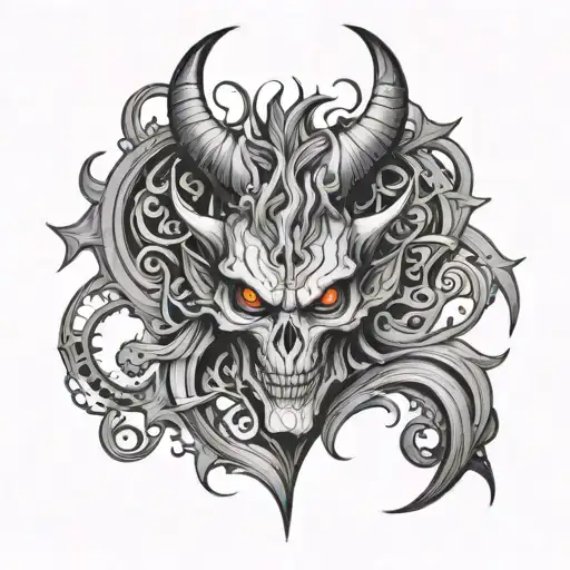 demonic alter ego tattoo design idea