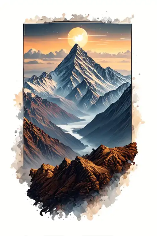 Afghanistan mountains tattoo tattoo design idea