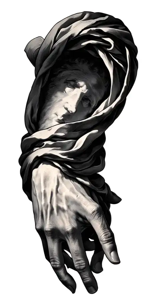 Sistine Chapel Hands tattoo design idea