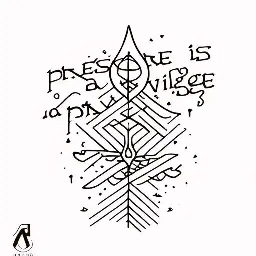 "pressure is a privilege" tattoo design idea
