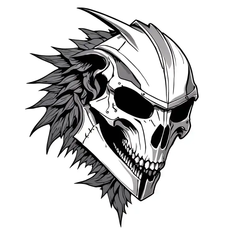 Mandalorian mythosaur skull tattoo design idea