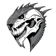 Mandalorian mythosaur skull tattoo design idea