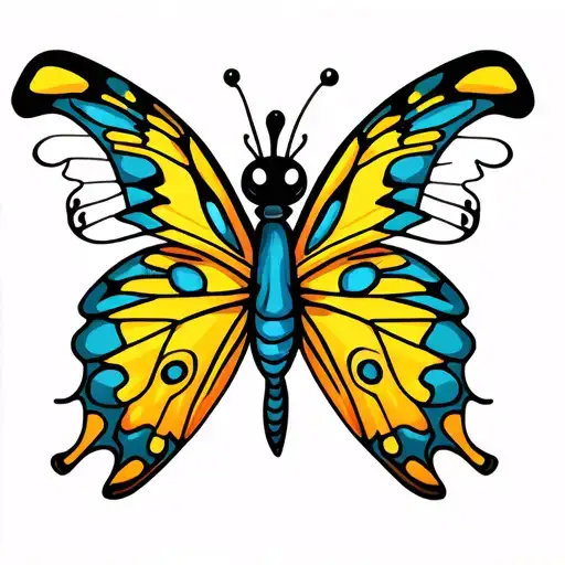 semicolon butterfly tattoo design idea