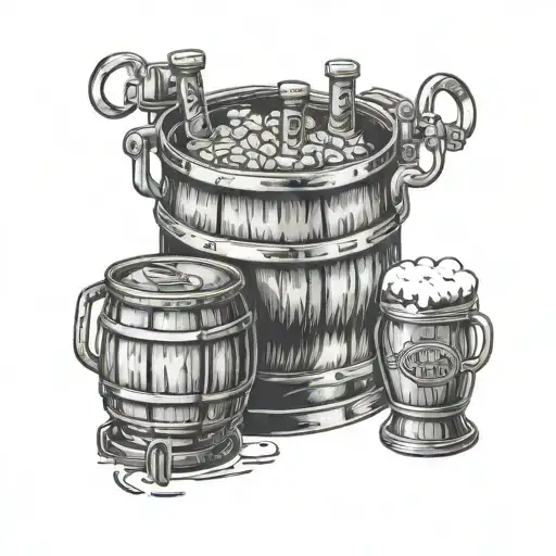 Beer keg tattoo tattoo design idea
