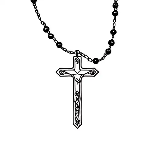 A rosary with an Indalo would be a very original design that mixes Christian spirituality with the Spanish tradition, es tattoo design idea