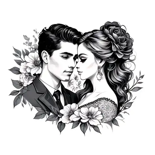 matching couples tattoo tattoo design idea