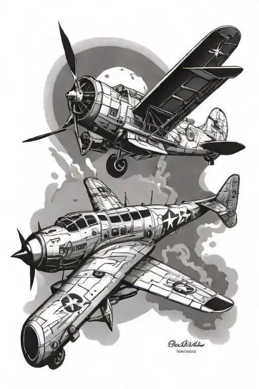 tattoo inspired by the story of my father, which he was a mechanic of military planes  tattoo design idea